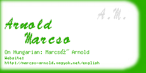 arnold marcso business card